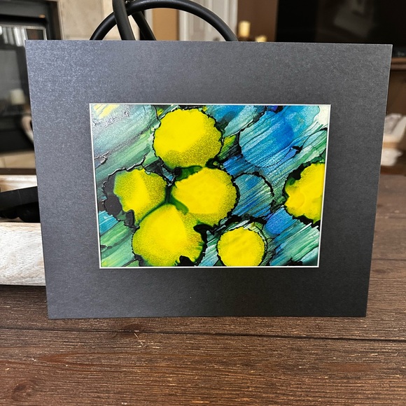 Handmade Other - Hand crafted original abstract alcohol ink wall decor painting